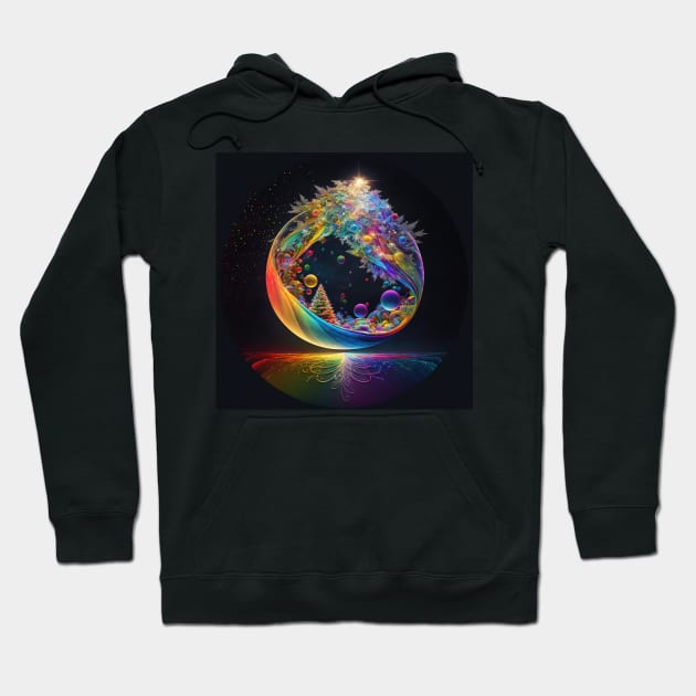 Vibrant Detailed Christmas Ornament Hoodie by AICreateWorlds